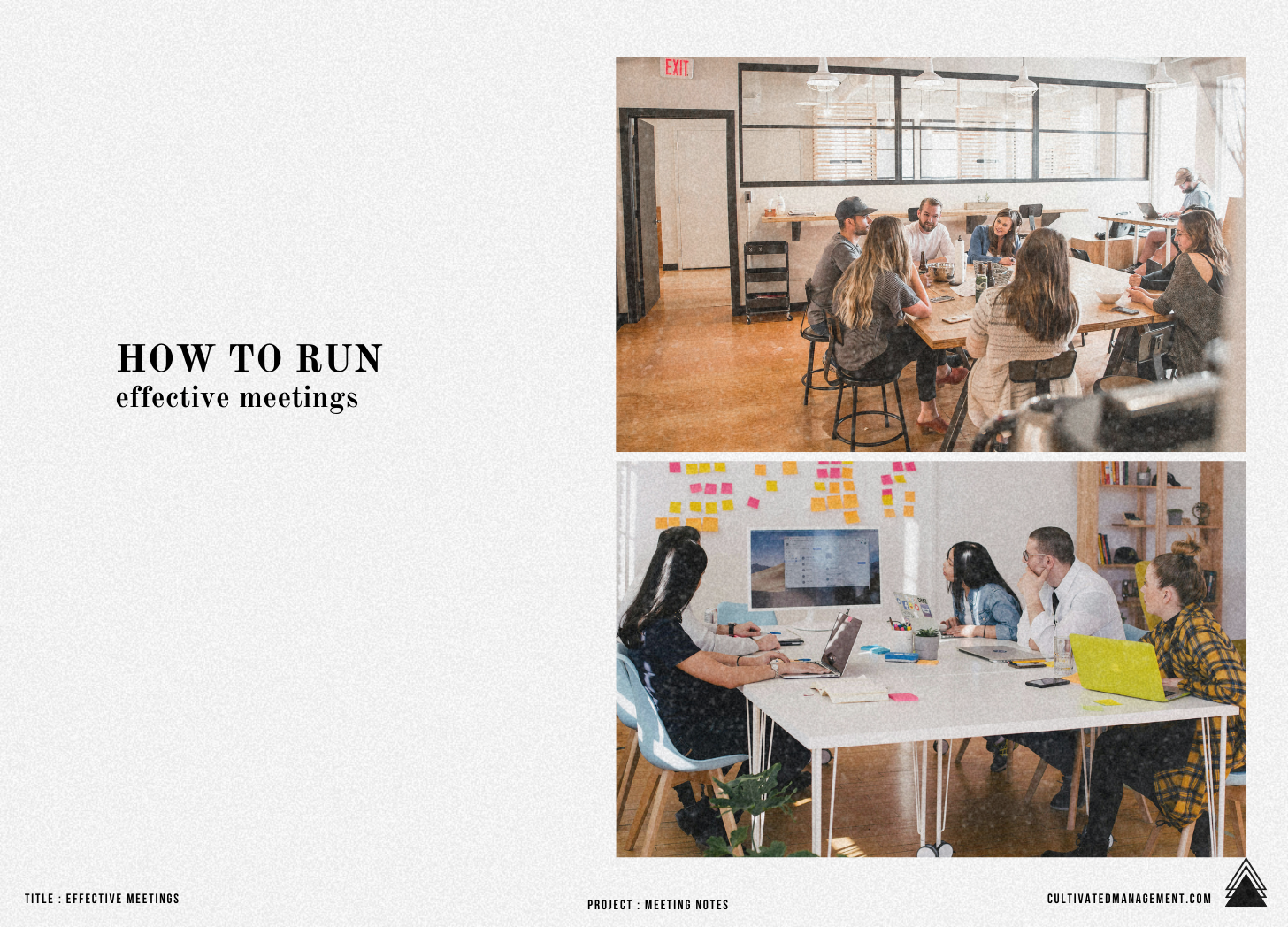 How to run effective meetings