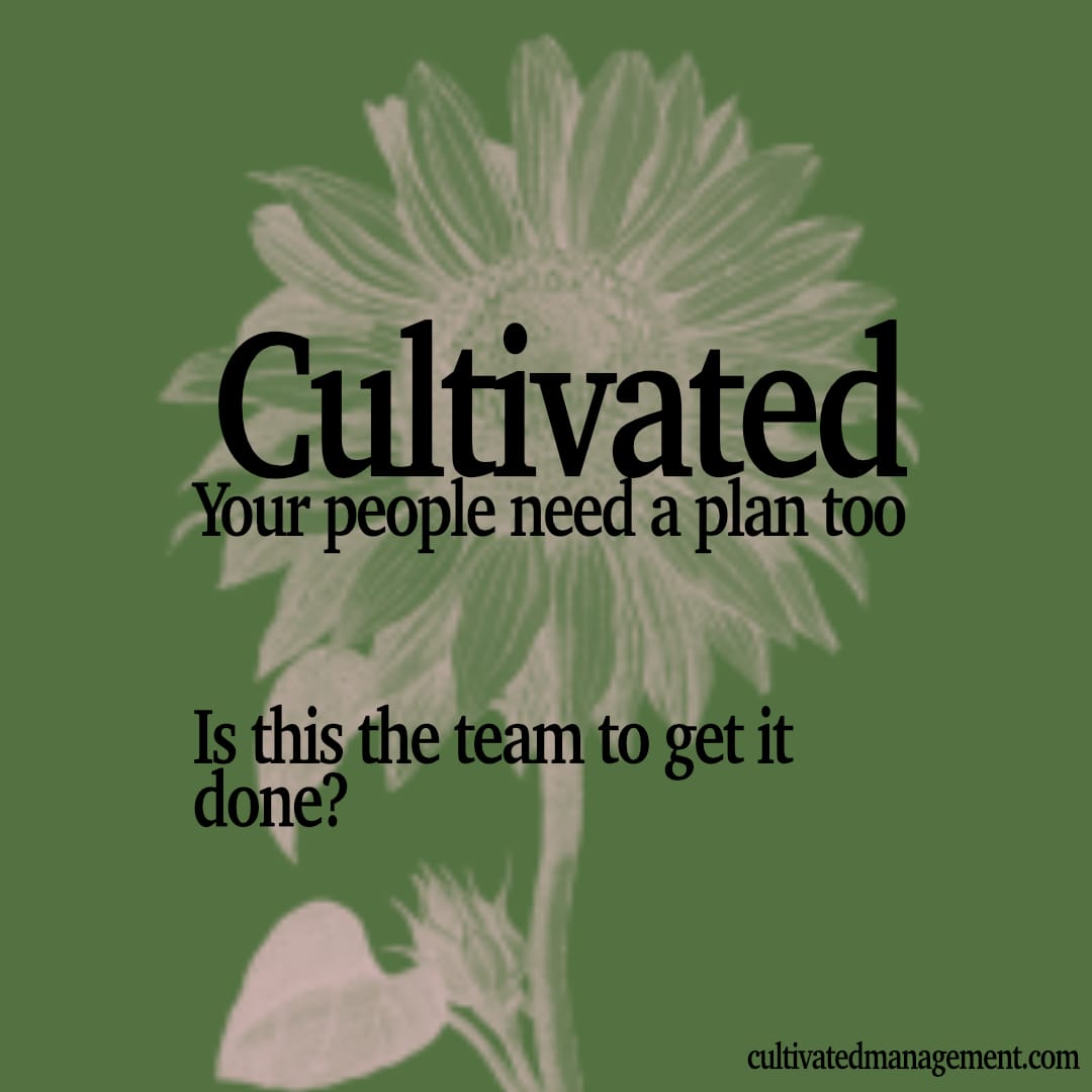 Your people need a plan too - Building the Team to get it done