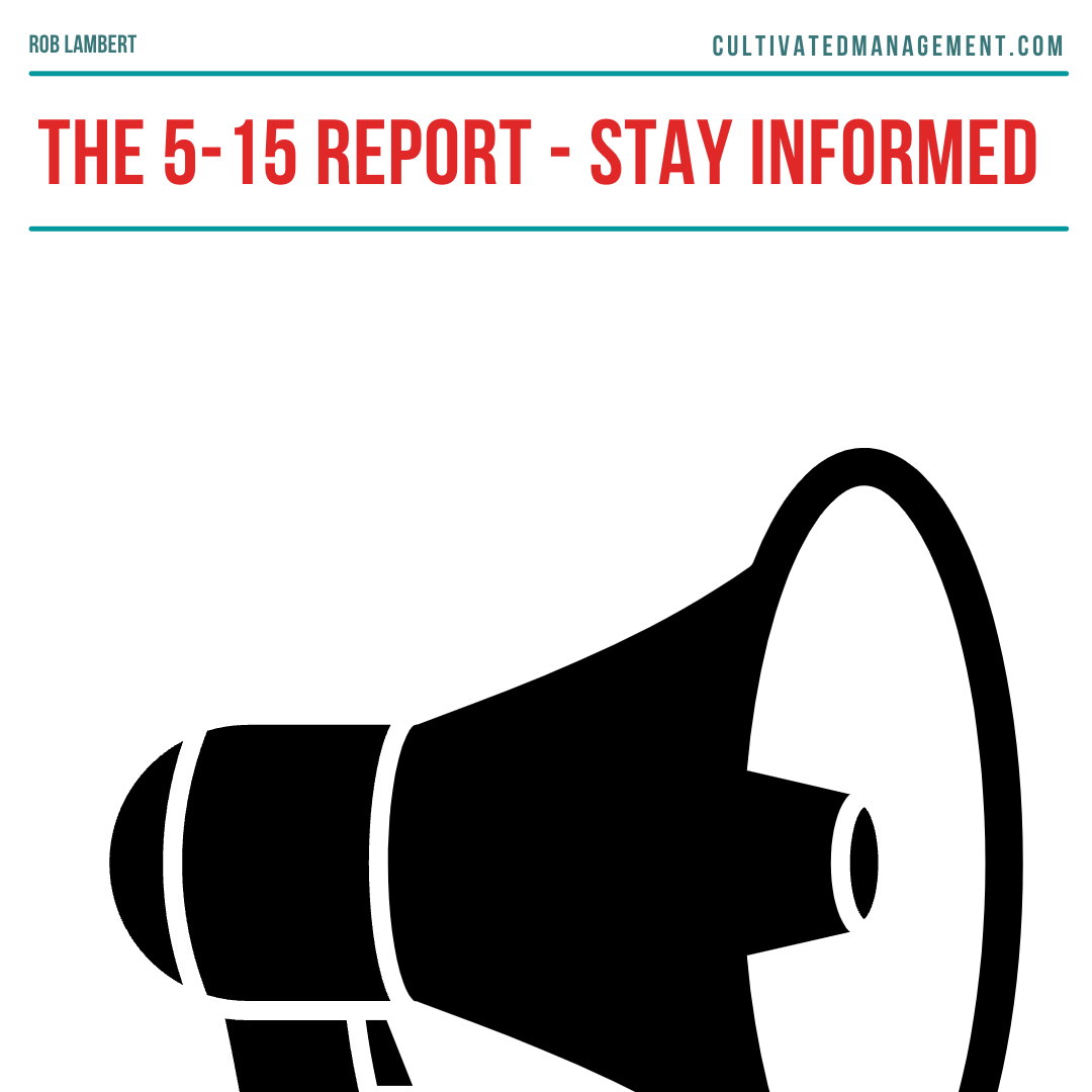 Stay informed as a manager with the brilliant 5 - 15 report