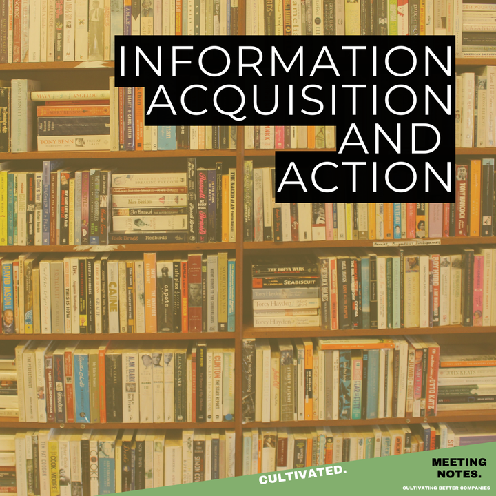 Information acquisition and action - Newsletter