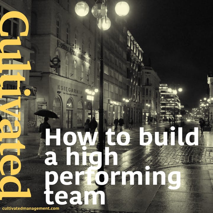 How to build a high performing team