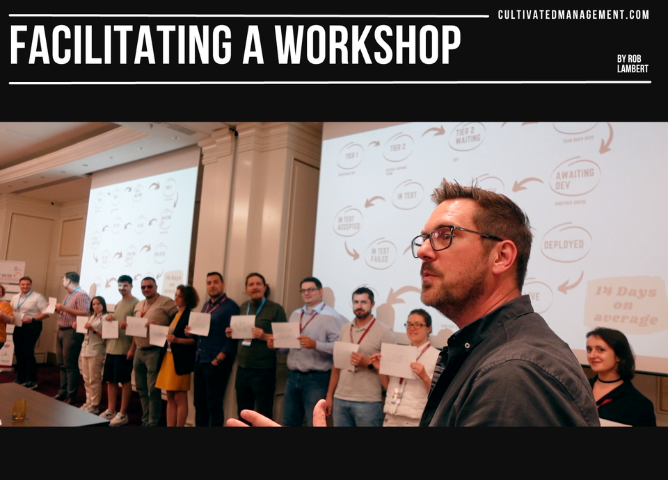 A photo of Rob Lambert facilitating a workshop