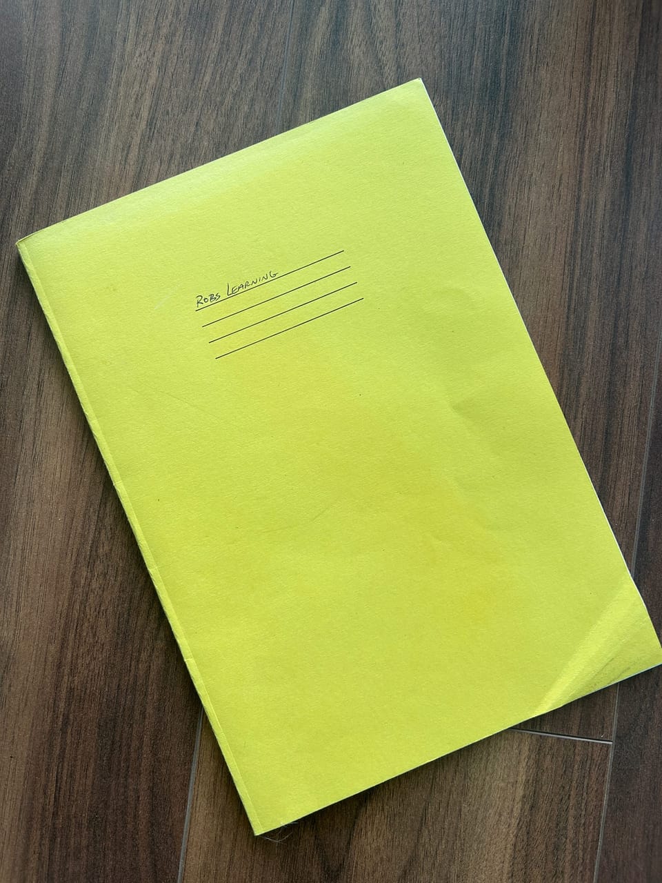 An image of a cheap notebook used for learning notes