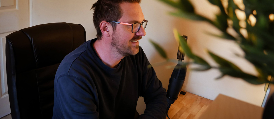 A photo of Rob Lambert on a video call