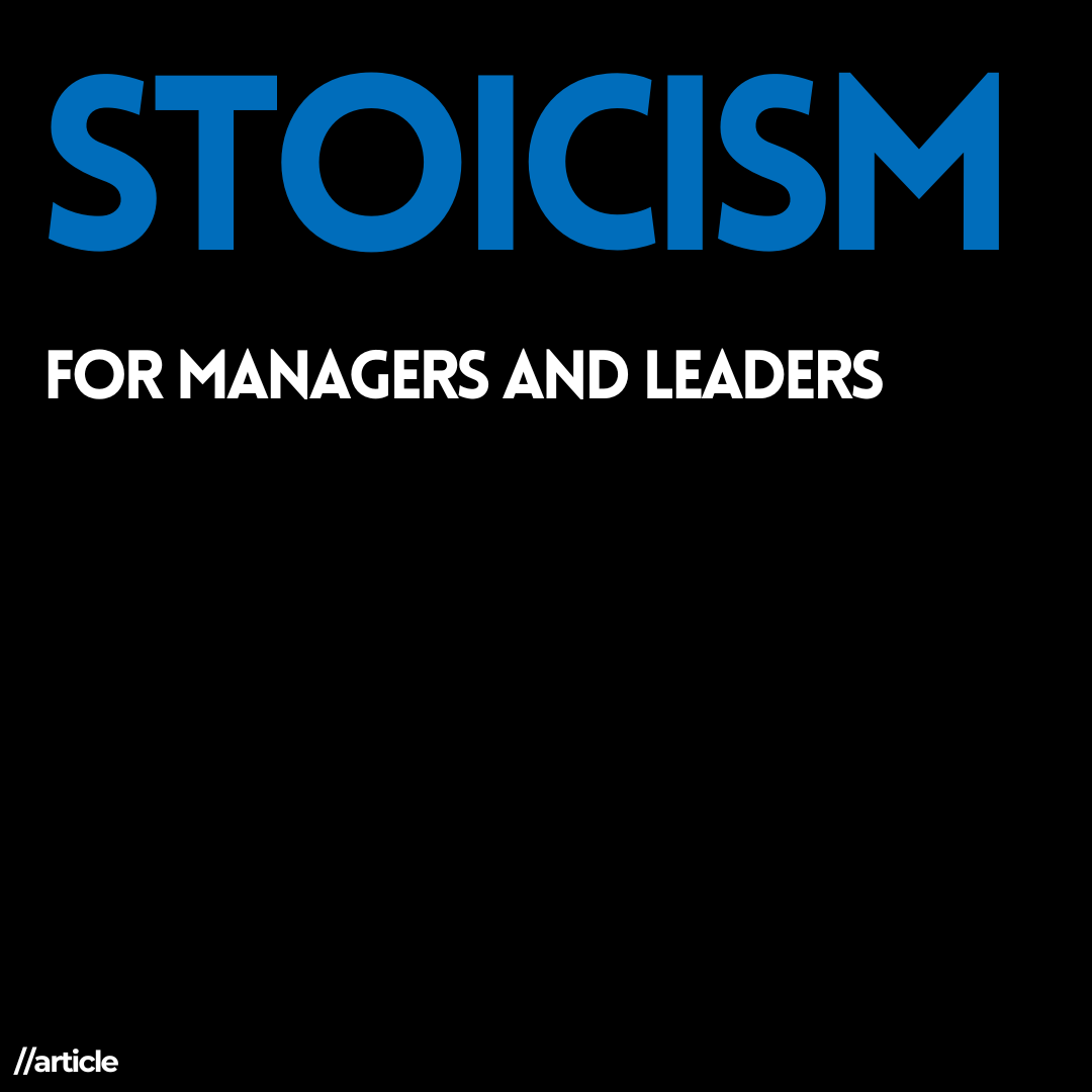 A black background with the words Stoicism for Manager overlayed