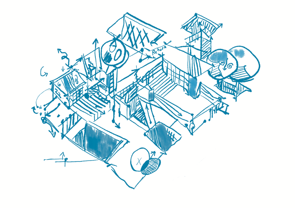 A drawing with lots of complexity and connections representing the idea of complex theories