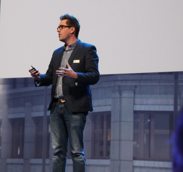 Rob Lambert speaking at a conference